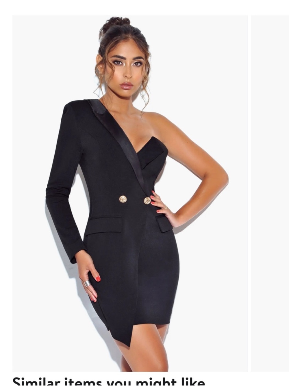 NWT Miss Circle Dress Black Size Large Satin Tux Dress